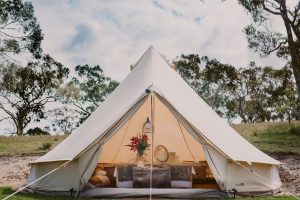 Tent on a Hill, Blewitt Springs, Fleurieu Peninsula, Unique Event Space suitable for open air dinners, tipis and ceremonies, receptions and glamping.