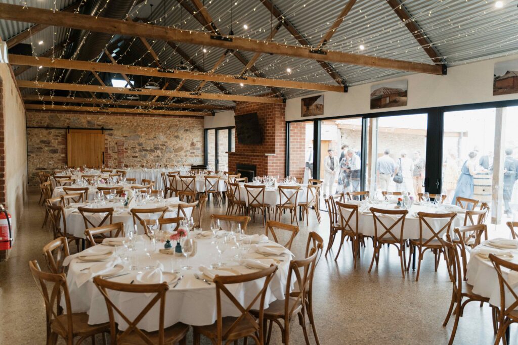 Barns of Freeling, Barossa Valley Barn, Event and Wedding Venue offering a beautiful indoor and outdoor spaces for ceremony and reception and accommodation. All fully flexible in both catering and drinks.