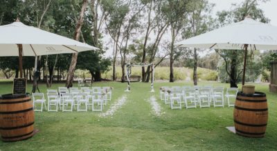 Woodstock, a full-service winery venue in McLaren Flat with quiet and natural ceremony spaces and log cabin accommodation