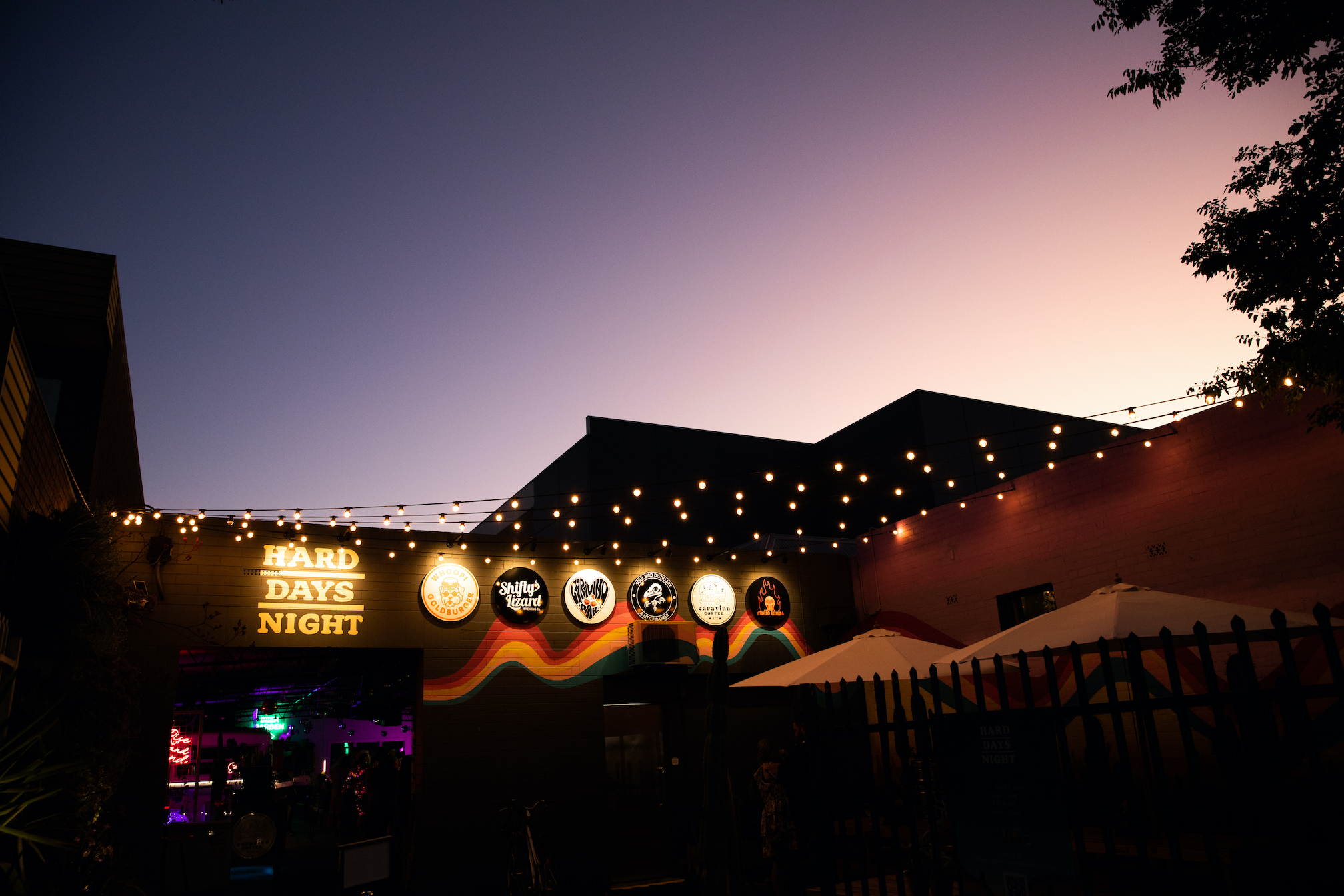 Hard Days Night is a hip urban wedding venue in the heart of the Adelaide CBD, with an eclectic collection of vans and bars all under the one roof offering beverage and catering options for a relaxed and alternative city wedding.
