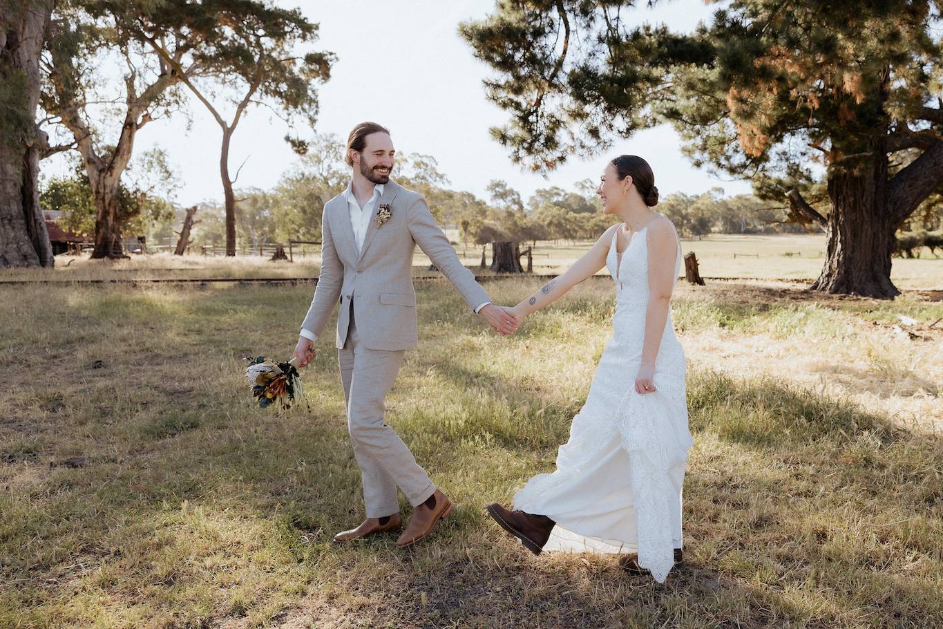 Nestled in the scenic Adelaide Hills, The Liebelt Farm is a historic dry-hire property near Littlehampton that provides couples with a peaceful backdrop for their country wedding.