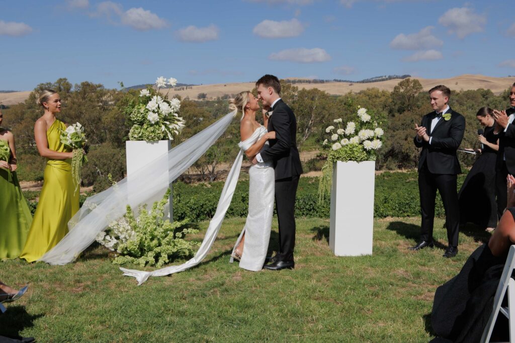 Rosado is a private Barossa wedding venue with vintage Palm Springs style, open-air gardens, vineyard views, sunsets, privacy, onsite accommodation and flexible hire options.