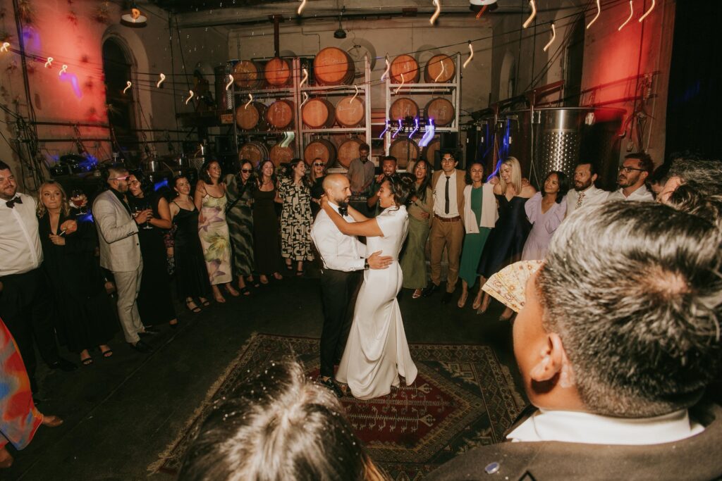 An urban winery wedding venue in a heritage 1852 church. Home to Delinquente Wines, Oddio offers blank canvas vibes, flexible catering & a leafy courtyard in Bowden, Adelaide.