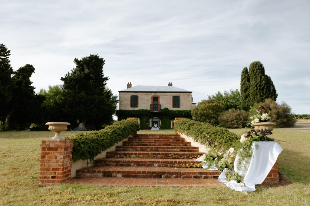 The Grounds of Florita is a historic vineyard wedding venue by Jim Barry Wines in the Clare Valley offering homestead charm, lush open gardens for up to 200 guests, premium wines & inclusive accommodation for the couple.