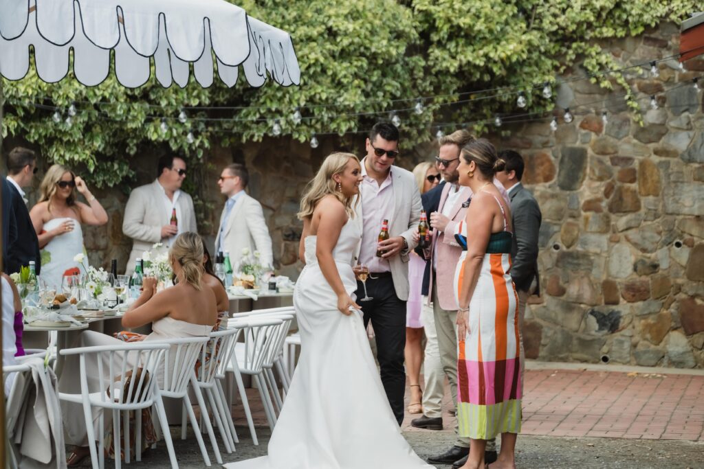 A DIY country wedding venue in the Adelaide Hills, The Field offers a huge open-air space for up to 200 guests ideal for BYO furniture and styling, including onsite farmhouse accommodation and catering and bar packages available through EMBR Hospitality.