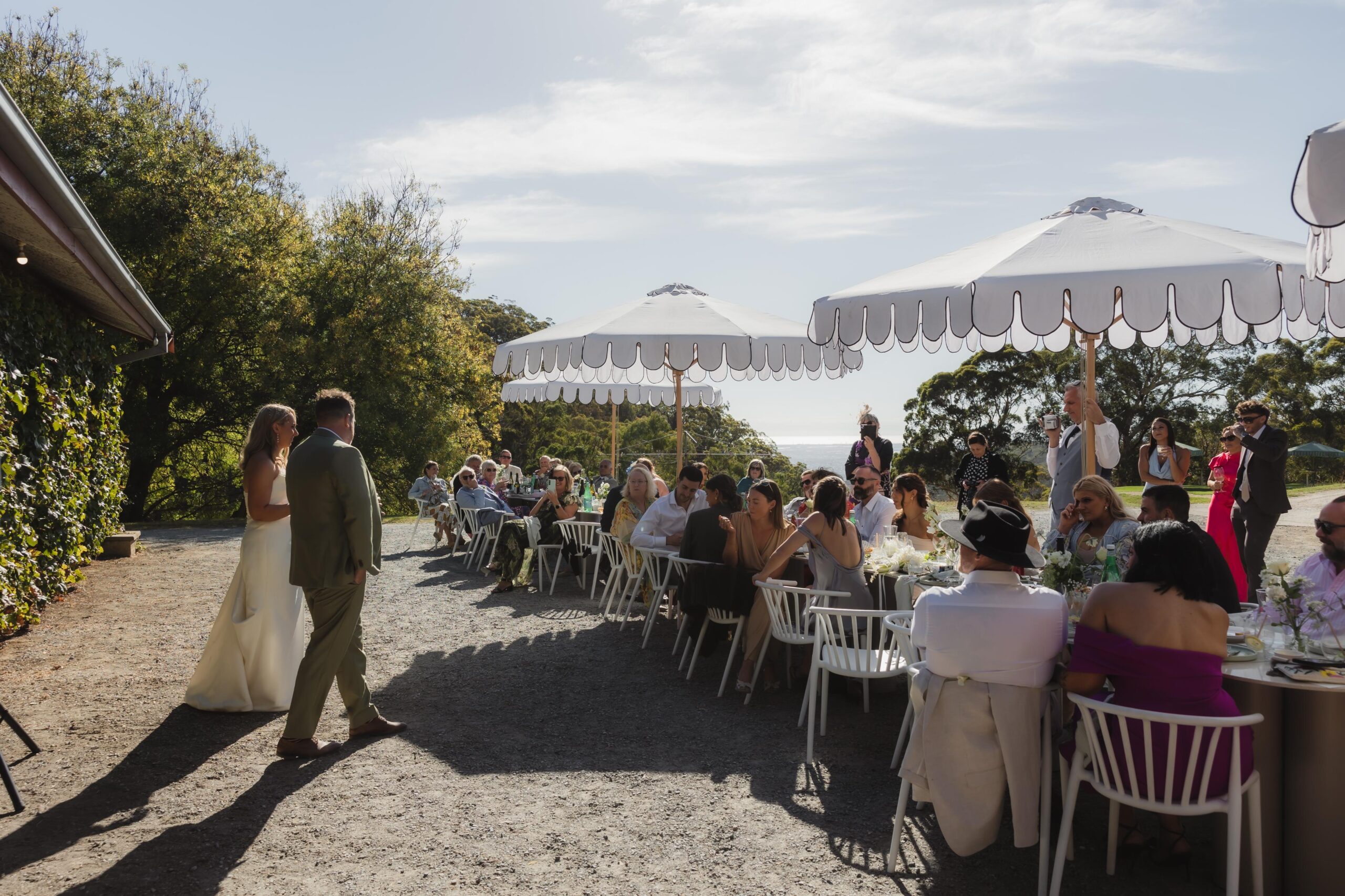 A DIY country wedding venue in the Adelaide Hills, The Field offers a huge open-air space for up to 200 guests ideal for BYO furniture and styling, including onsite farmhouse accommodation and catering and bar packages available through EMBR Hospitality.
